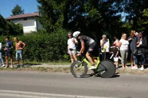 Triathlon Kraśnik 2022 - Mistrzostwa Polski Strażaków - etap kolarski Artur Tybicki