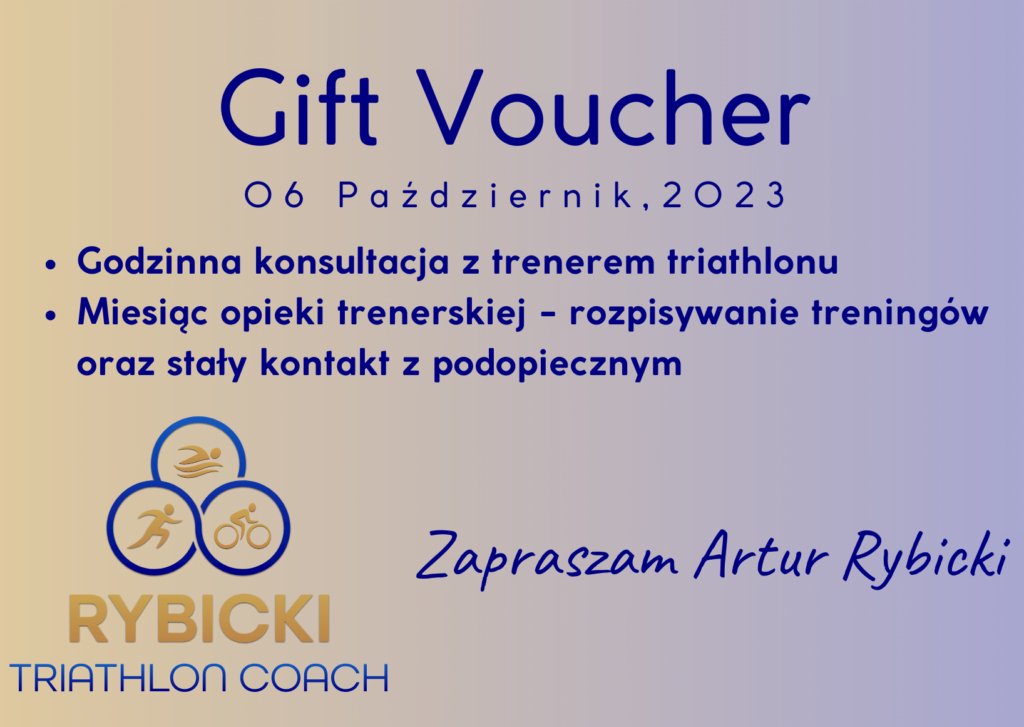 Prezent dla triathlonisty - voucher 5 prezent dla triathlonisty